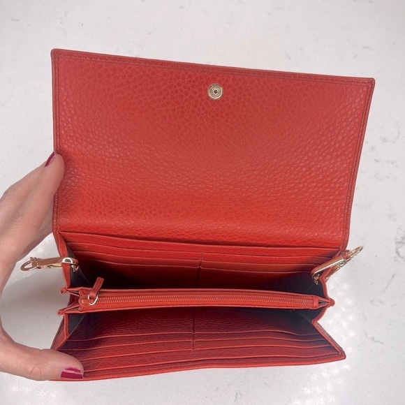 💯 AUTH Gucci Soho half flap wallet on chain - Picture 7 of 14